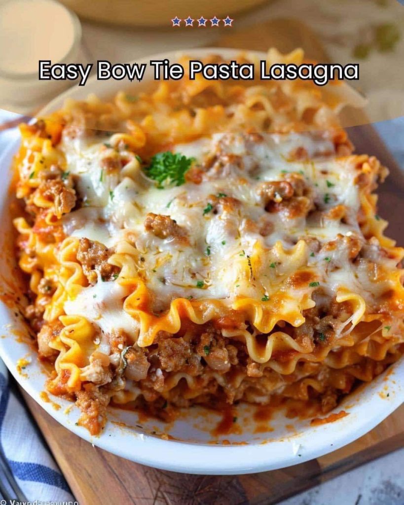 Easy Bow Tie Pasta Lasagna