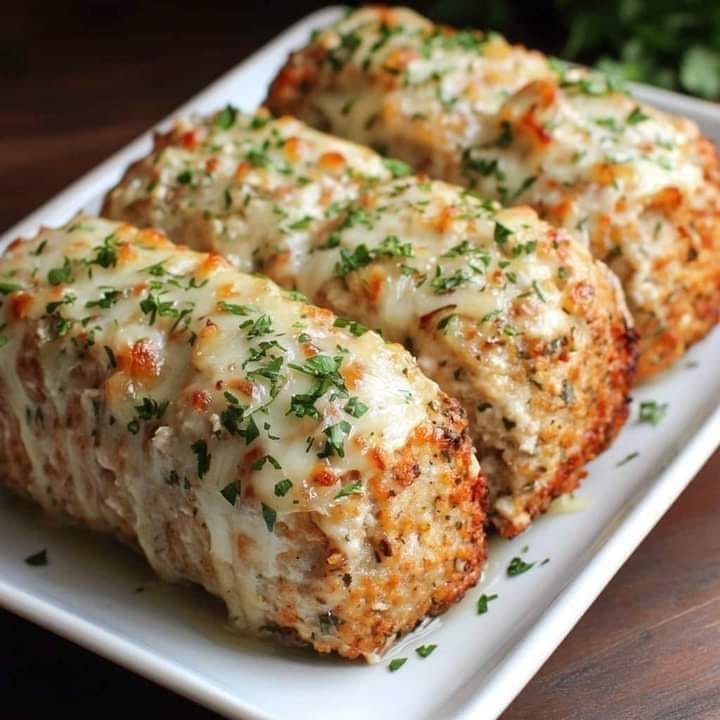 Garlic Parmesan Chicken Meatloaves.