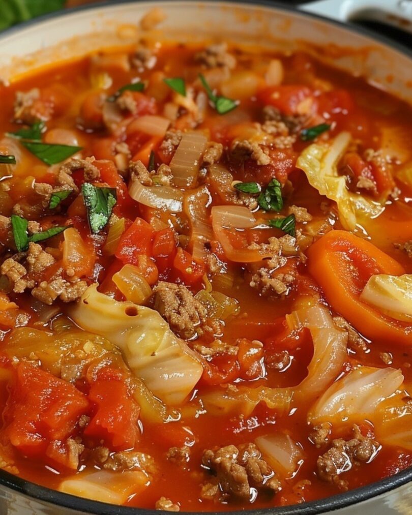 Making Delicious Cabbage Roll Soup