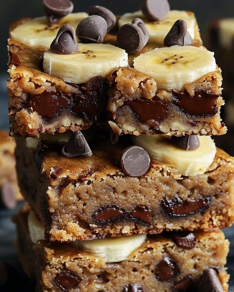 Decadent Banana Chocolate Chip Bars 