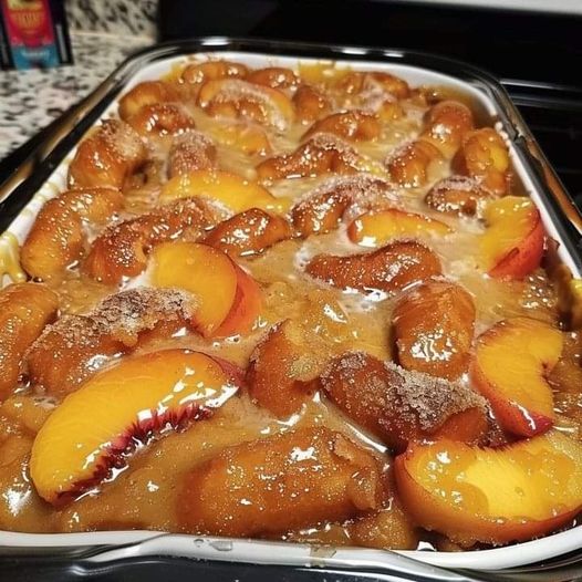 Krispy Kreme Peach Cobbler!!