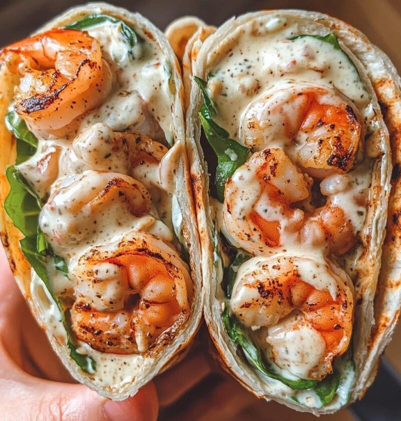 Grilled Shrimp Caesar Wraps