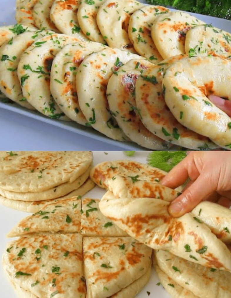 These are awesome, fantastic garlic flatbreads in 10 minutes