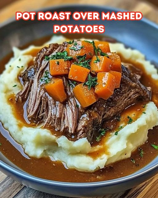 Pot Roast over Mashed Potatoes