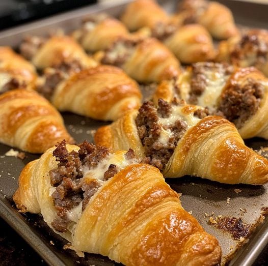 Rotel Sausage and Cream Cheese Crescents