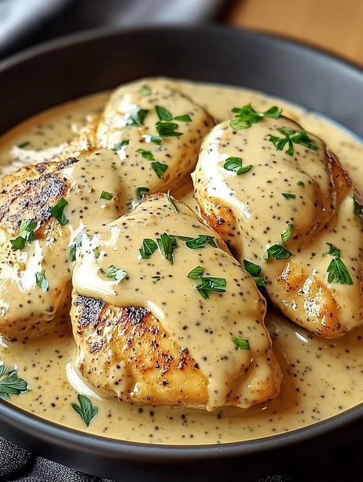 Asiago Mustard Chicken in Creamy Sauce