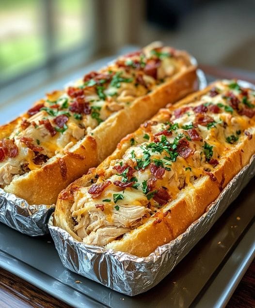 Chicken Bacon Ranch Stuffed Bread