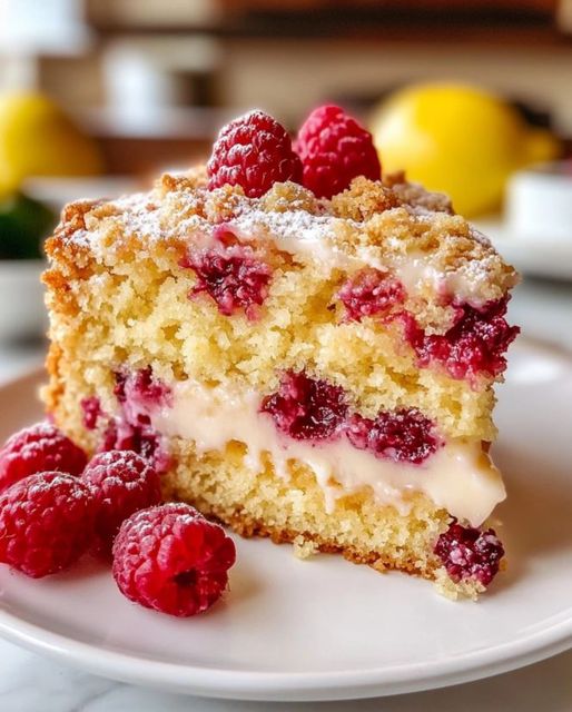 Lemon Raspberry Coffee Cake