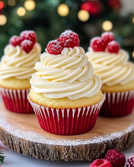 Christmas Vanilla Cupcakes