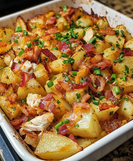 Chicken Bacon Ranch Potato Bake