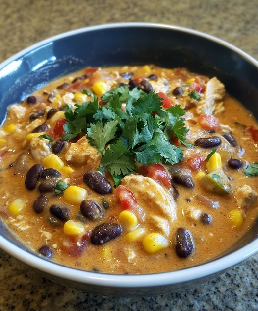 Crockpot Cream Cheese Chicken Chili