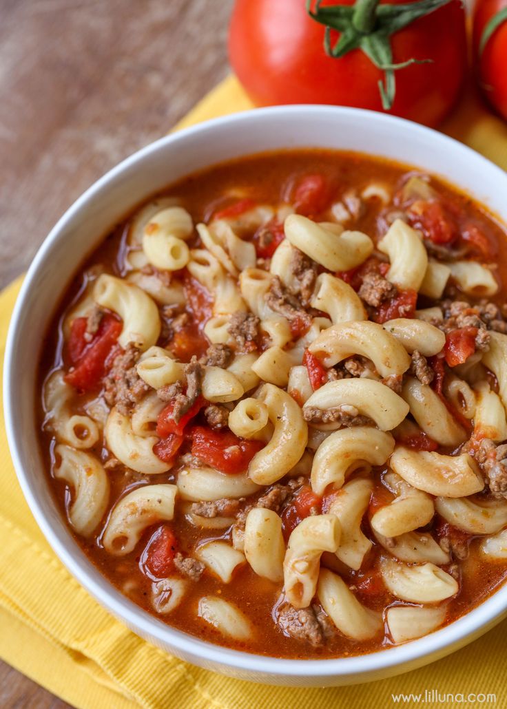 Beef and Macaroni Soup