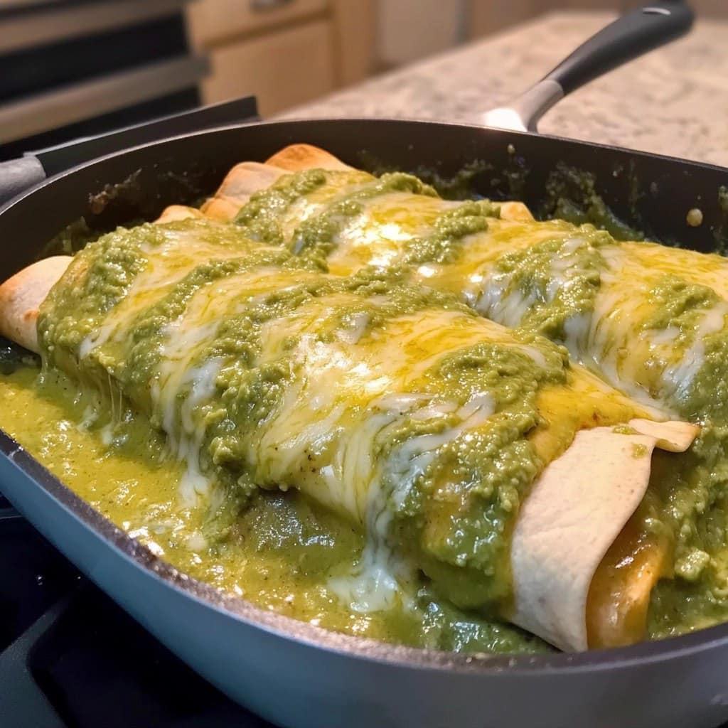 Mexican Green Chile, Chicken, and Cheese Enchiladas: A Flavorful Fiesta at Home